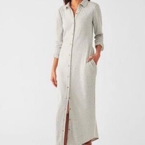 Faherty Gray Legend Sweater Maxi Dress small